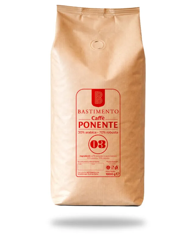 Bastimento 03 Ponente Caffè in Grani 1kg Corpo Intenso