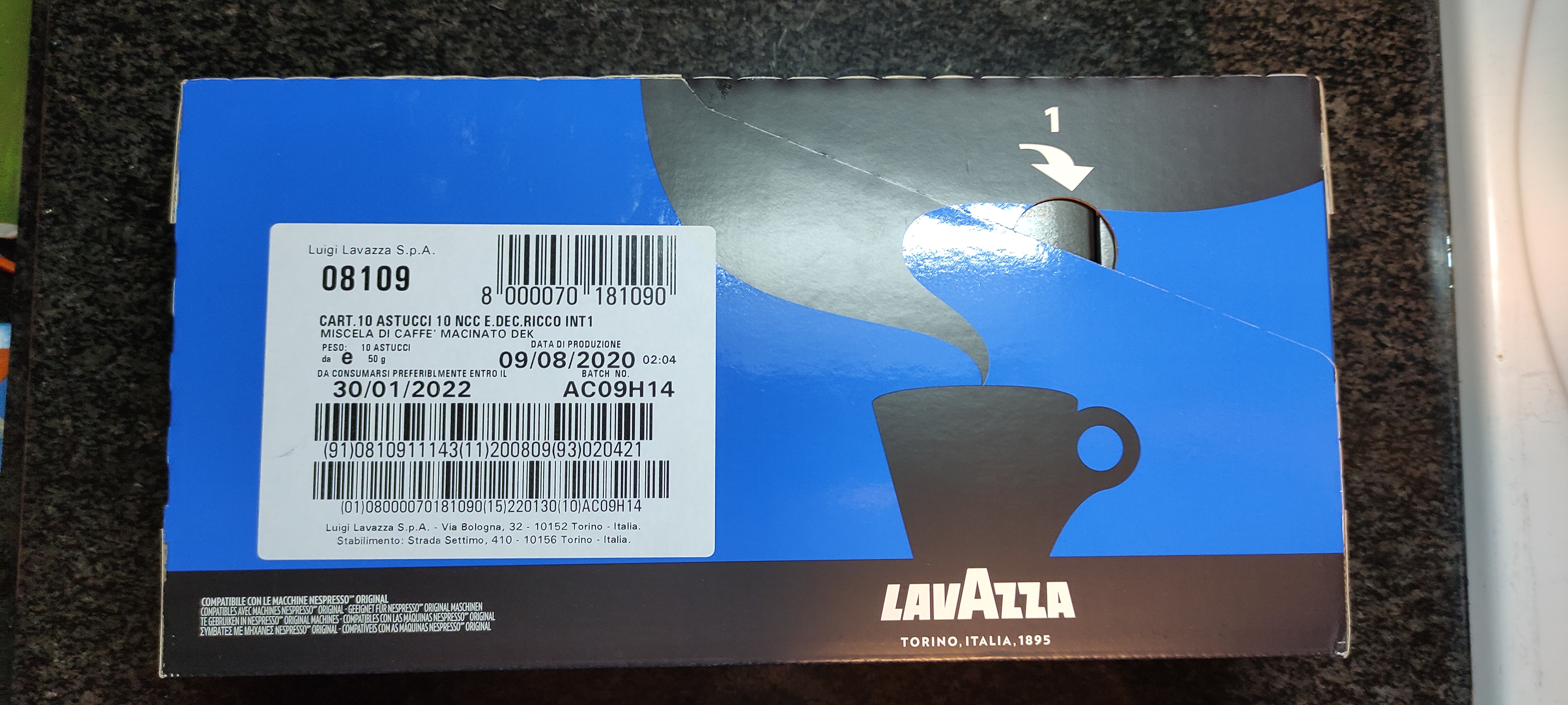 Lavazza Decaffeinato Ricco capsule Nespresso 100 pz dolce