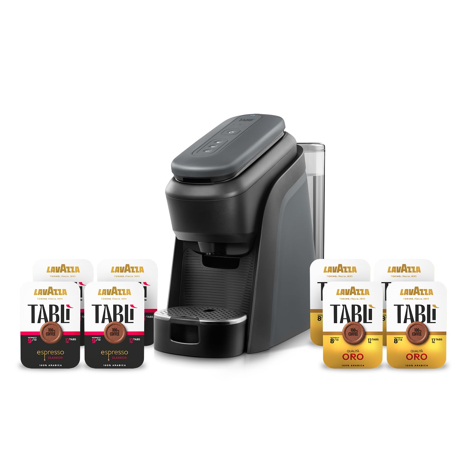 Lavazza Tablì macchina caffè nera + 96 tab Oro Classico