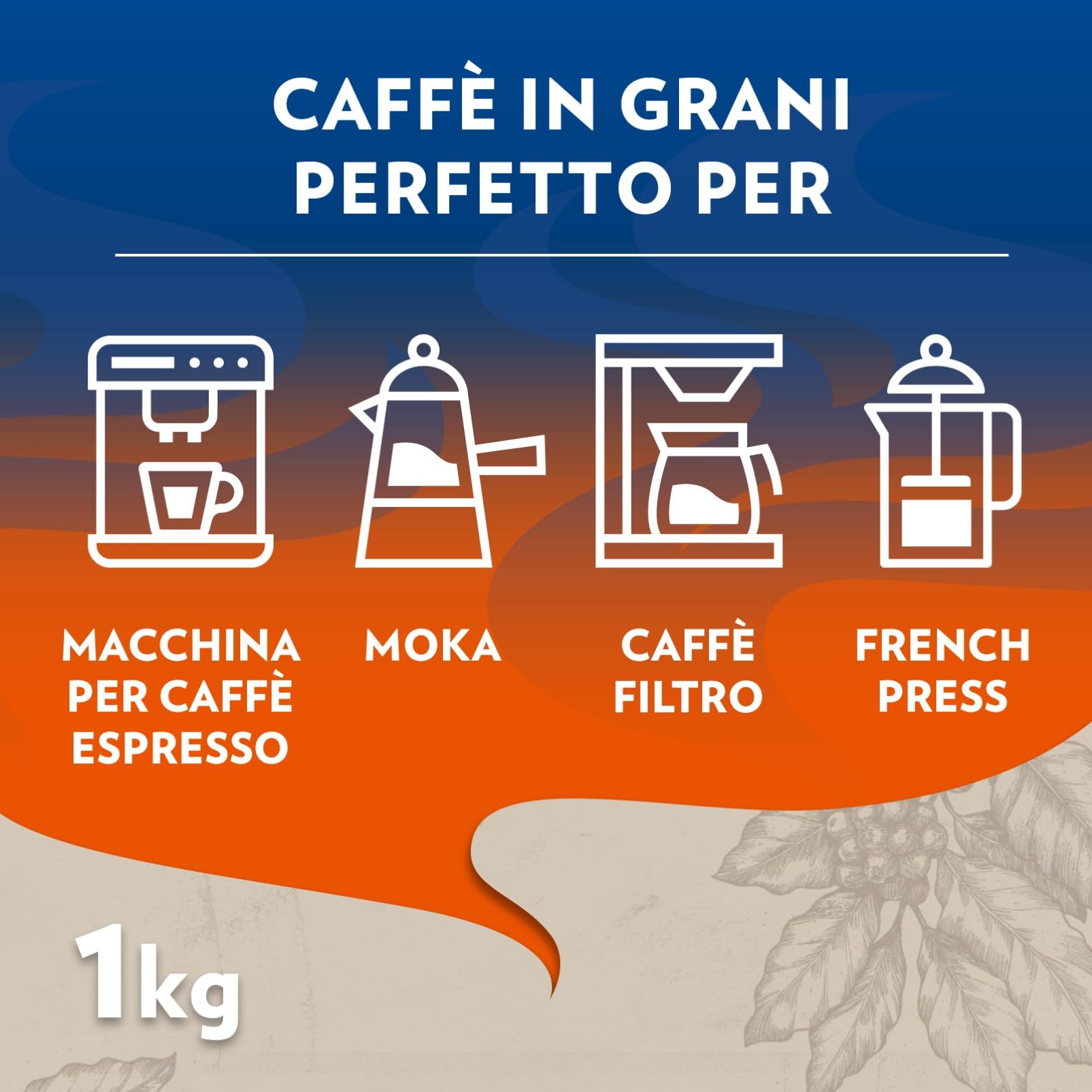 Lavazza Crema e Gusto Forte caffè in grani 1 kg spezie intenso