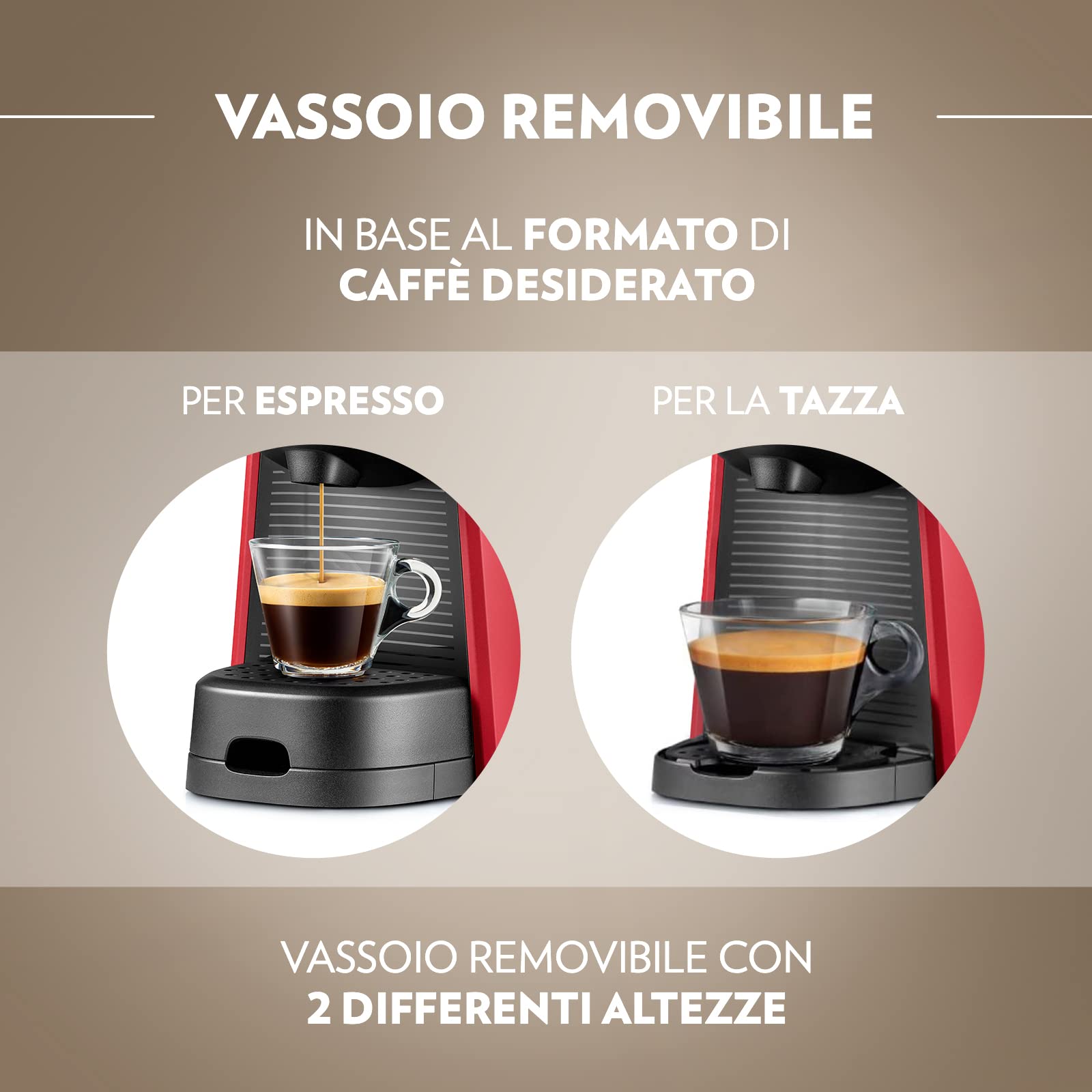 Lavazza A Modo Mio Tiny macchina capsule rossa con 64 capsule